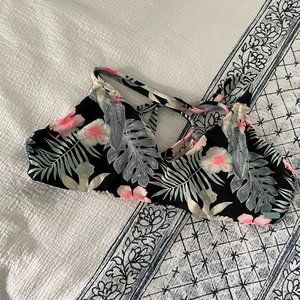 Roxy Floral Strappy Bikini Top size S